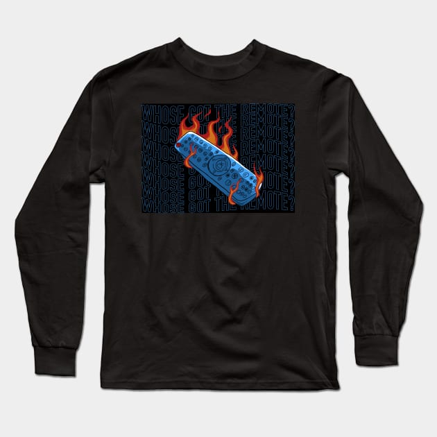 Burning Buttons Long Sleeve T-Shirt by Whose Got The Remote